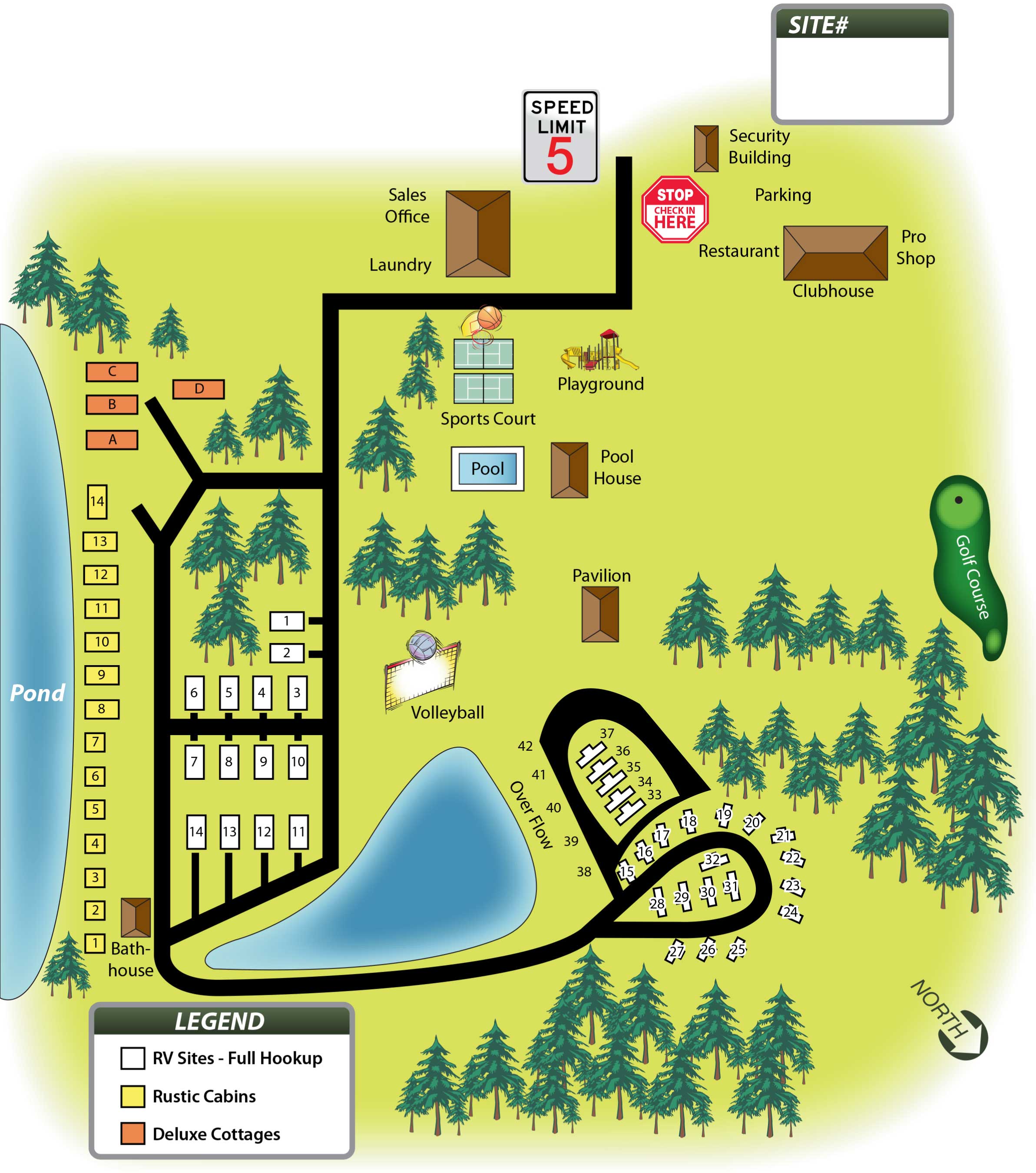 Abita Springs RV Resort - Resort Map